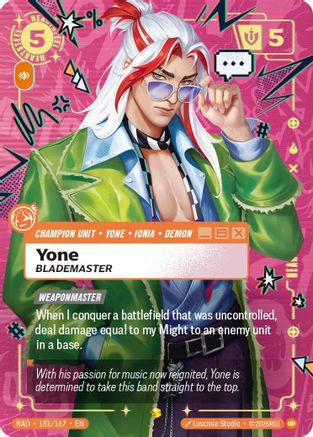 Yone, Blademaster (Heartsteel Overnumbered) (181/167) - Radiance Foil