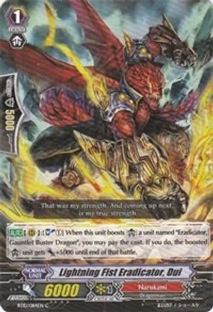 Lightning Fist Eradicator, Dui (BT10/084EN) - BT10: Triumphant Return of the King of Knights