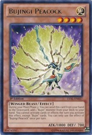 Bujingi Peacock (LVAL-EN027) - Legacy of the Valiant 1st Edition