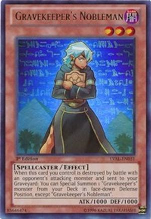 Gravekeeper's Nobleman (LVAL-EN031) - Legacy of the Valiant 1st Edition