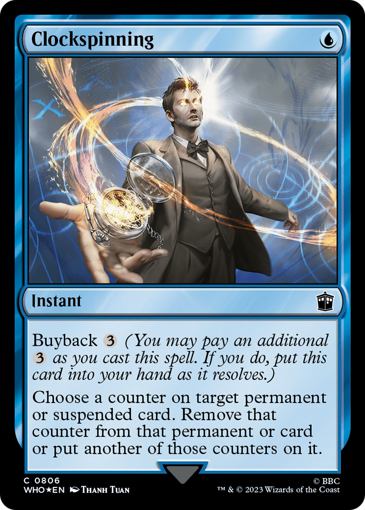 Clockspinning (Surge Foil) (WHO-806) - Doctor Who Foil