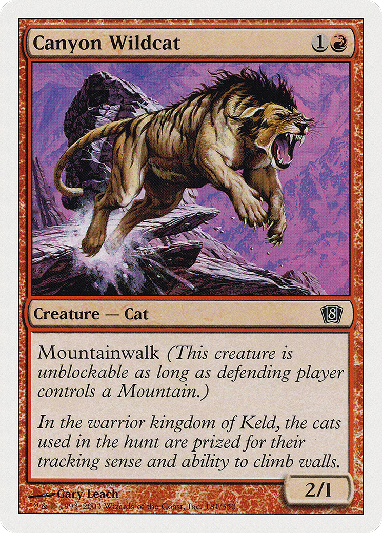 Canyon Wildcat (8ED-181) - 8th Edition Foil