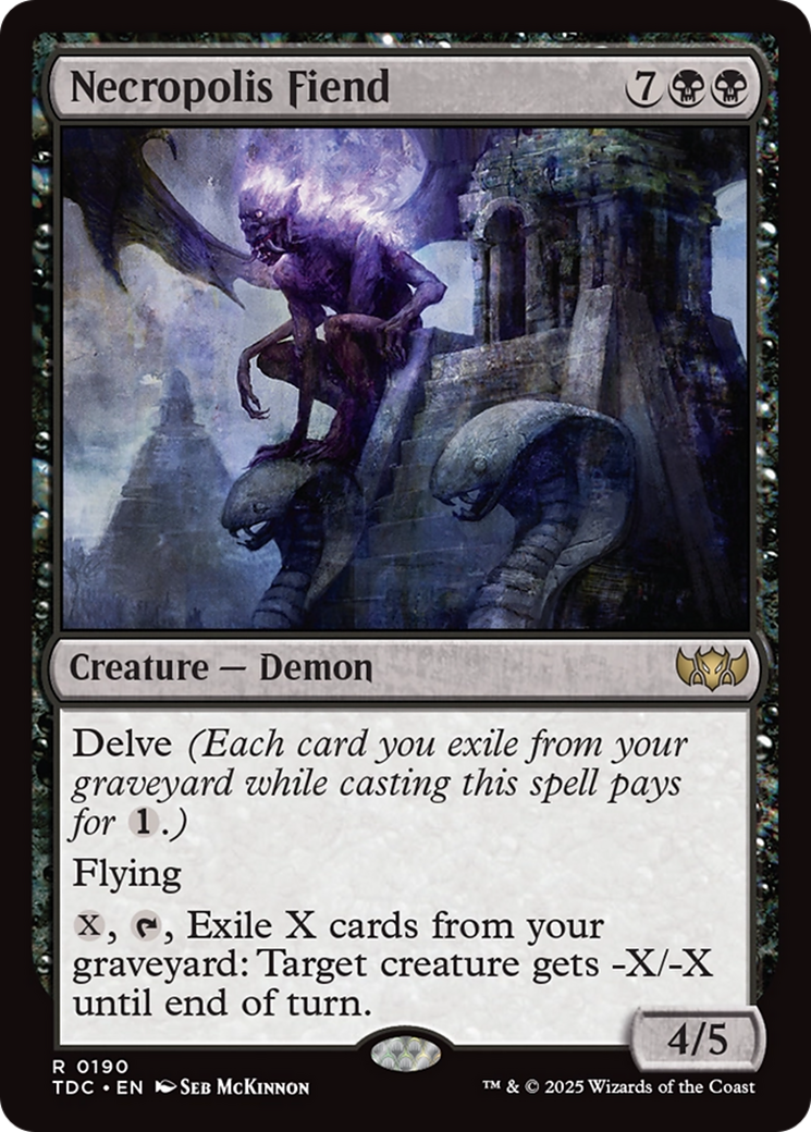 Necropolis Fiend (TDC-190) - Commander: Tarkir: Dragonstorm