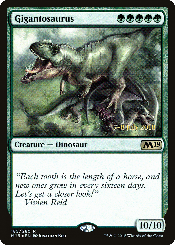 Gigantosaurus (PRE-185) - Core Set 2019 Promos Foil
