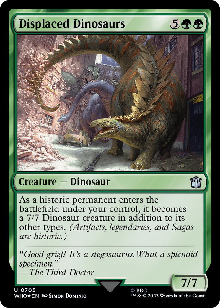 Displaced Dinosaurs (Surge Foil) (WHO-705) - Doctor Who Foil