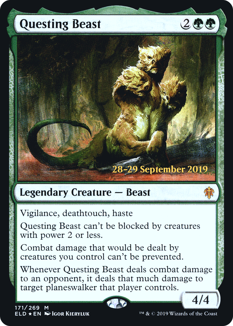Questing Beast (PRE-171) - Throne of Eldraine Promos Foil