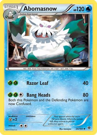Abomasnow - Reverse Holofoil Plasma Blast - Uncommon