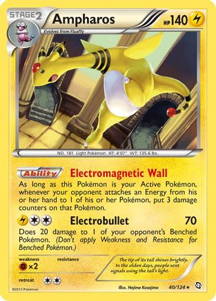 Ampharos 040 - Reverse Holofoil Dragons Exalted - Holo Rare