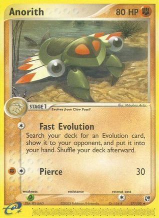 Anorith 027/100 - Reverse Holofoil Sandstorm - Uncommon