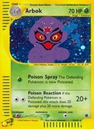 Arbok (3) 003 - Holofoil Expedition - Holo Rare