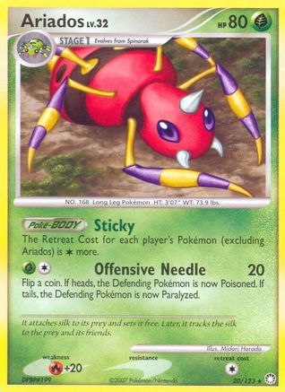 Ariados 020 - Reverse Holofoil Mysterious Treasures - Rare