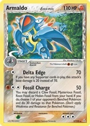 Armaldo (Delta Species) 001 - Reverse Holofoil Holon Phantoms - Holo Rare