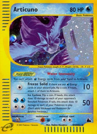Articuno (H3) 0H3 - Holofoil Skyridge - Holo Rare