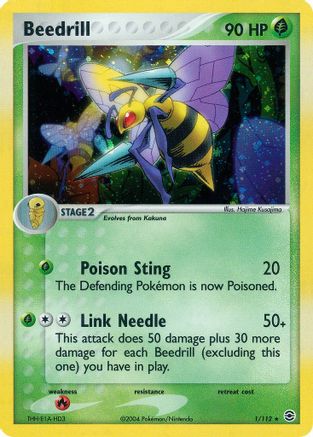 Beedrill 001/112 - Holofoil FireRed & LeafGreen - Holo Rare