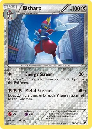 Bisharp (82) 082 - Reverse Holofoil Noble Victories - Holo Rare
