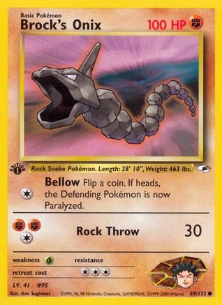 Brock's Onix (69) 069 - 1st Edition Gym Heroes - Common