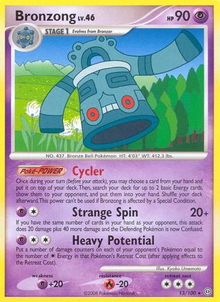 Bronzong 013 - Reverse Holofoil Stormfront - Rare