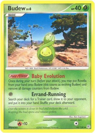 Budew 043/130 - Reverse Holofoil Diamond and Pearl - Uncommon