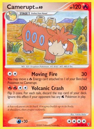 Camerupt 018 - Reverse Holofoil Supreme Victors - Rare