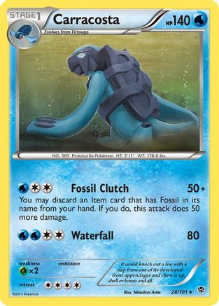 Carracosta 028 - Reverse Holofoil Plasma Blast - Rare