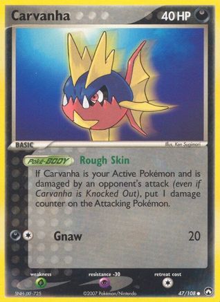 Carvanha 047 - Reverse Holofoil Power Keepers - Common