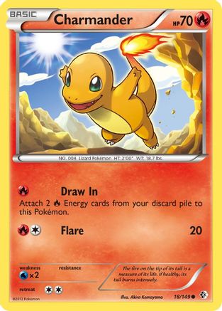 Charmander 018/149 - Reverse Holofoil Boundaries Crossed - Common