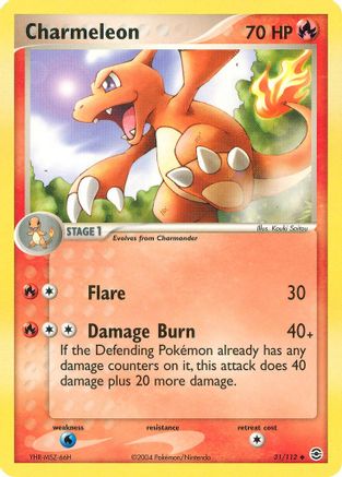 Charmeleon 031/112 - Reverse Holofoil FireRed & LeafGreen - Uncommon