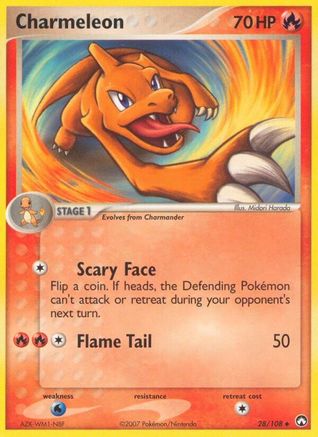 Charmeleon 028/108 - Reverse Holofoil Power Keepers - Uncommon