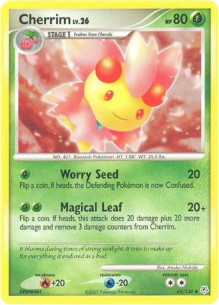 Cherrim 045/130 - Reverse Holofoil Diamond and Pearl - Uncommon