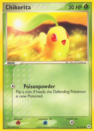 Chikorita 055 - Reverse Holofoil Hidden Legends - Common