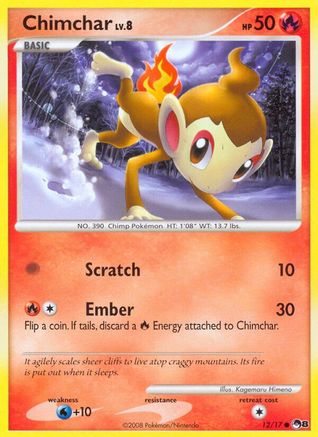 Chimchar 012 - Reverse Holofoil POP Series 8 - Common