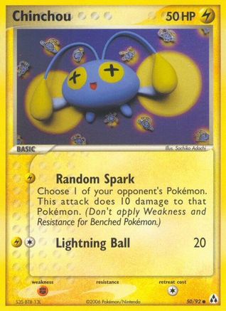 Chinchou 050 - Reverse Holofoil Legend Maker - Common