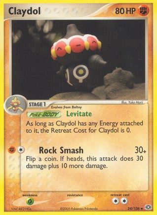 Claydol 024 - Reverse Holofoil Emerald - Uncommon