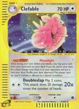 Clefable (7) 007 - Reverse Holofoil Expedition - Holo Rare
