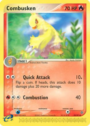 Combusken 025 - Reverse Holofoil Dragon - Uncommon