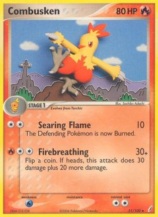 Combusken 031/100 Crystal Guardians - Uncommon