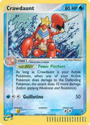 Crawdaunt 003/97 - Reverse Holofoil Dragon - Holo Rare