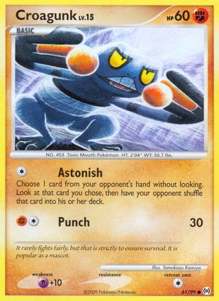 Croagunk 061/99 - Reverse Holofoil Arceus - Common