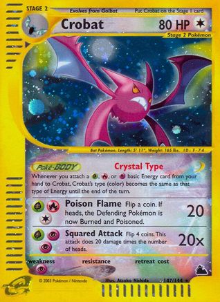 Crobat (147) 147 - Reverse Holofoil Skyridge - Secret Rare