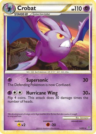 Crobat 014 - Reverse Holofoil Unleashed - Rare