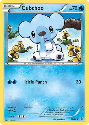 Cubchoo (29) 029 - Reverse Holofoil Emerging Powers - Common