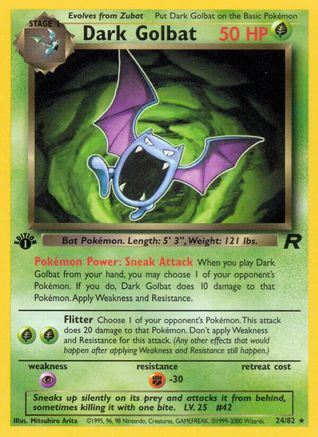 Dark Golbat (24) 024 - 1st Edition Team Rocket - Rare