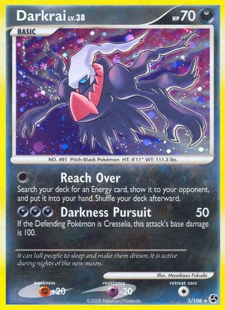 Darkrai (3) 003 - Reverse Holofoil Great Encounters - Holo Rare