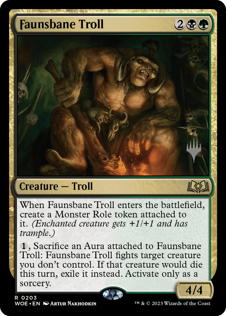 Faunsbane Troll (PPWOE-203) - Wilds of Eldraine Promos Foil