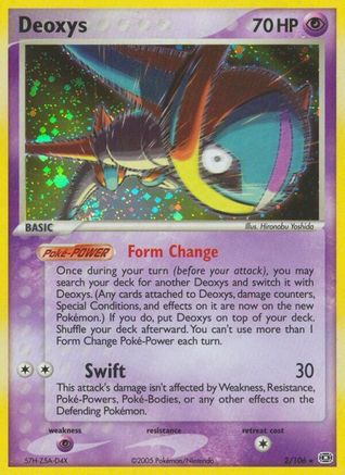 Deoxys (Speed Forme) 002 - Reverse Holofoil Emerald - Holo Rare