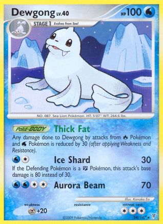 Dewgong 024 - Reverse Holofoil Supreme Victors - Rare