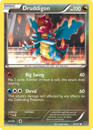 Druddigon 070 - Reverse Holofoil Plasma Blast - Common