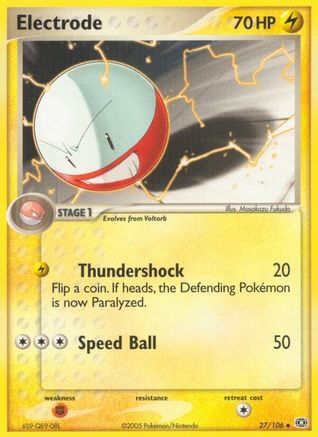 Electrode 027 - Reverse Holofoil Emerald - Uncommon