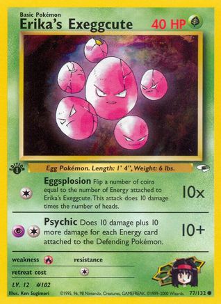 Erika's Exeggcute (77) 077/132 - 1st Edition Gym Heroes - Common