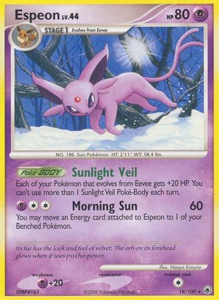 Espeon 018/100 - Reverse Holofoil Majestic Dawn - Rare